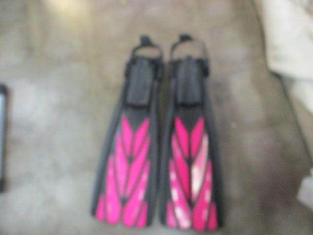 Atomic Aquatics Open Heel Split Fins Pink / Medium