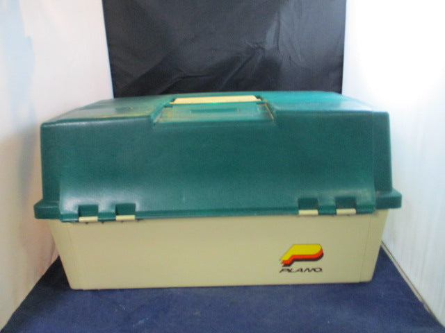 VINTAGE PLANO TACKLE BOX with some fishing gear