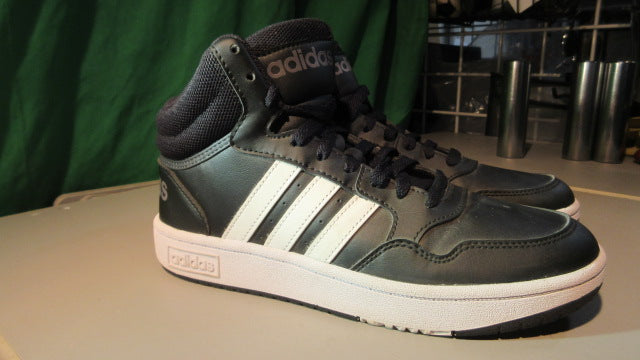 Load image into Gallery viewer, Used Adidas Hoops 3.0 Mid K &#39;Core Black’ Youth Size 5
