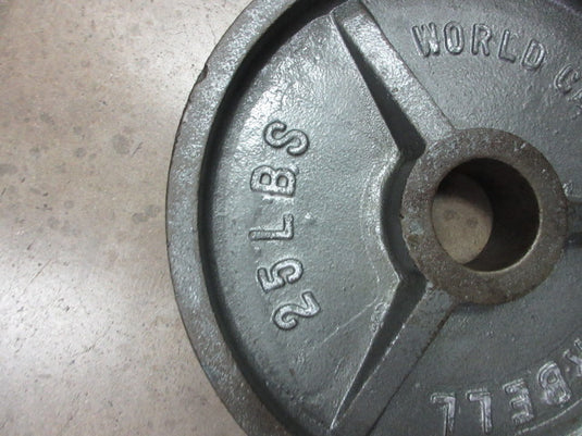 Used World Class Barbell 25 LB Olympic Weight Plate