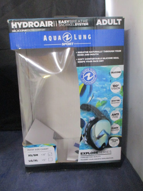 Used Aqualung Sport Hydroair Snorkel Face Mask System Adult Size Small