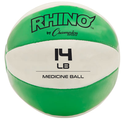 New Rhino 14lb Leather Medicine Ball