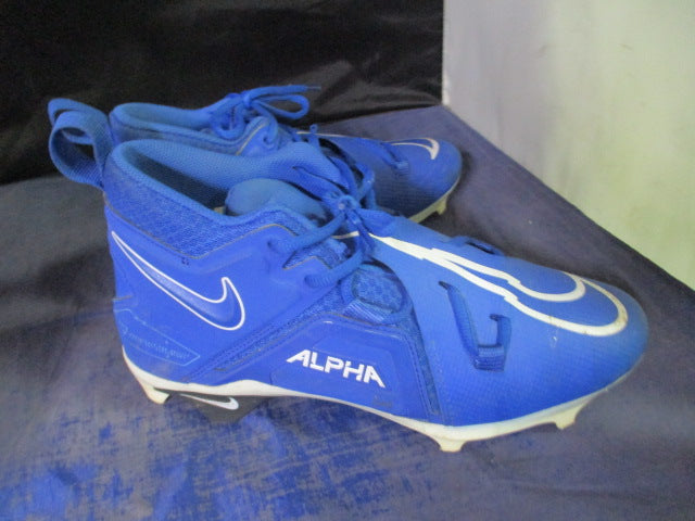 Load image into Gallery viewer, Used Nike Alpha Menace Blue Football Cleats Size 9
