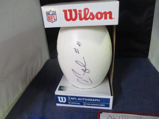 Wilson Autographed Football w/ Certificate of Authenticity #41 Antoine Bethea