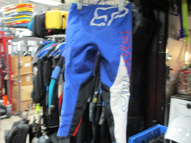 Load image into Gallery viewer, Used Fox Racing 180 Kids 5 MX PANTS Blue
