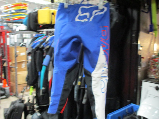 Used Fox Racing 180 Kids 5 MX PANTS Blue