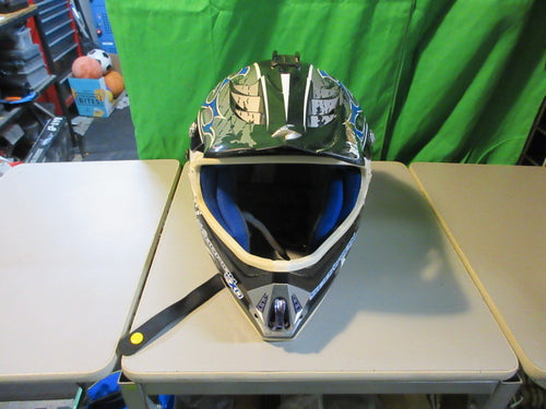 Used Scorpion Exo VX-17 Size Large Motocross Helmet - wear on helmet