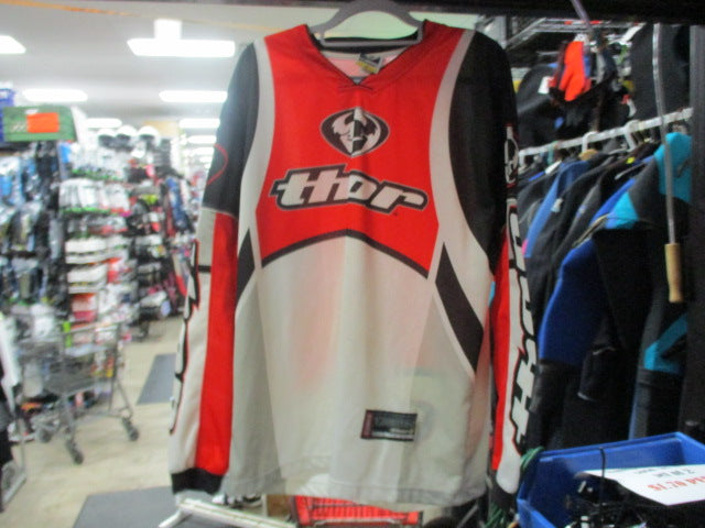 Load image into Gallery viewer, Used Thor Red MX Jersey Sz adult  Large
