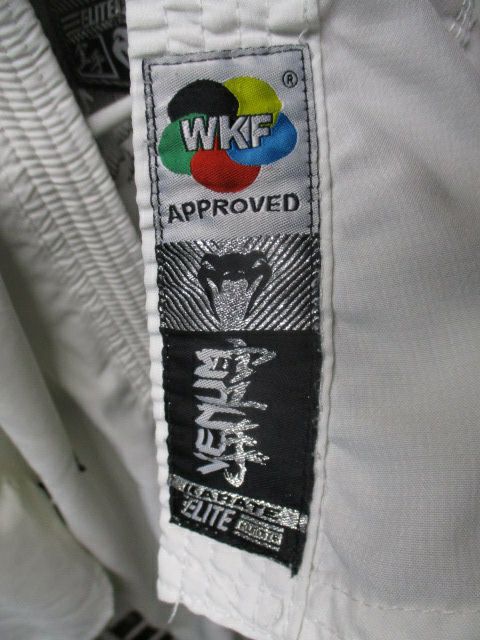 Used Venum Elite Kata White Karate Gi Jacket Size  4/170 - small sweat stains