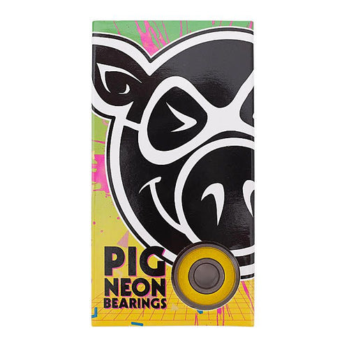 New Pig Abec-5 Neon Skateboard Bearings Single Set