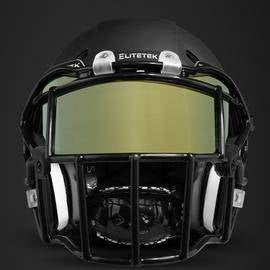 New ELITETEK Football Visor Black Gold Smoked