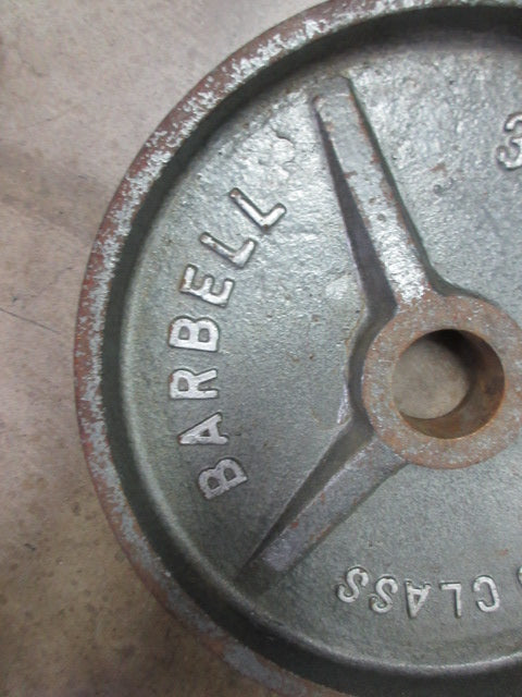 Used World Class Barbell 35 Lb Olympic Weight Plate