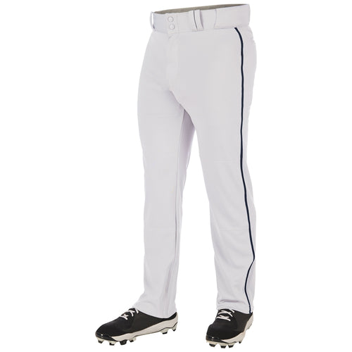 Champro Triple Crown White Open Bottom Baseball Pants w/ Black Piping Youth Size