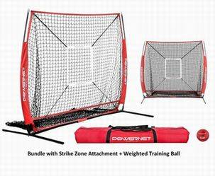 New PowerNet 5X5 Hitting Net With Target - Navy