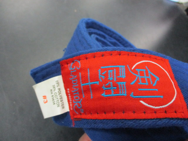 Load image into Gallery viewer, Used Gladiator Blue Karate Belt Size 3
