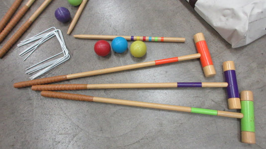 Used GoSports Croquet Complete Set Yard Game