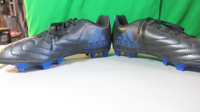 Load image into Gallery viewer, Used Adidas Goletto VII Black &amp; Blue Outdoor Cleats - 3.5 US
