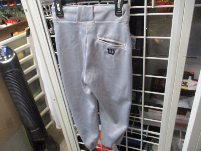 Load image into Gallery viewer, Used Wilson Grey Baseball Pants Size Youth Small
