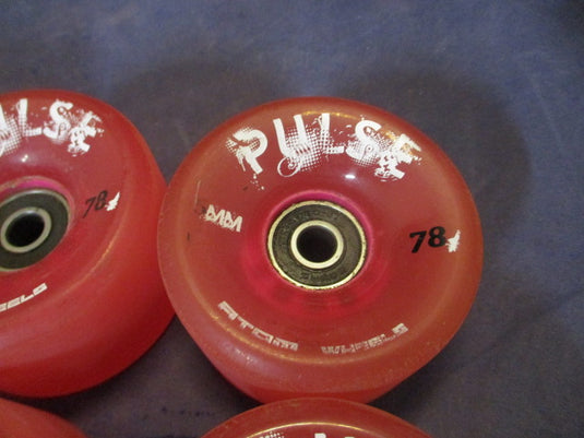 Used Pulse 65 mm 78A Atom Wheels Roller Skate Wheels Set of 8