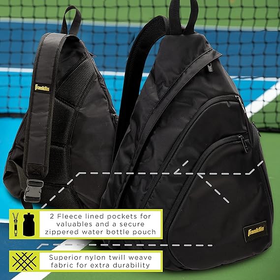 Load image into Gallery viewer, New Franklin Elite Pickleball Sling Bag - Black
