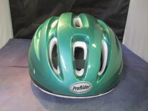 Used Pro Rider Green Bicycle Helmet Size S/M