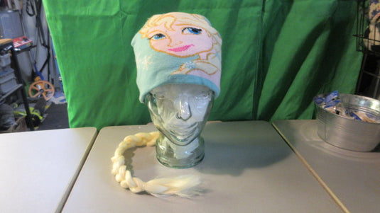 Used Disney Frozen Winter Hat w/ Braid