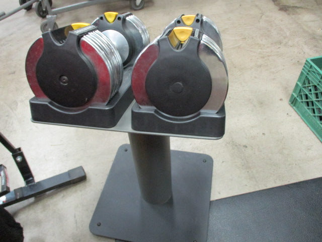 Load image into Gallery viewer, Used Gold Gym Switch Plate 100 50 LB Adjustable Dumbbell Set W/ Stand (50 Each)
