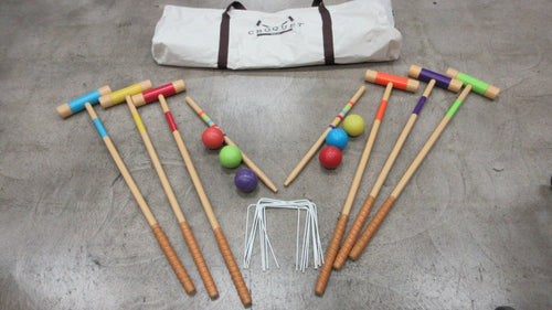 Used GoSports Croquet Complete Set Yard Game