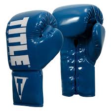 New Title Intensity Inferno Lace Training Gloves - Blue/White - 16 oz