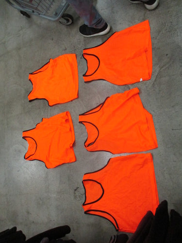 Used Youth Orange Pinnies  - Set of 5