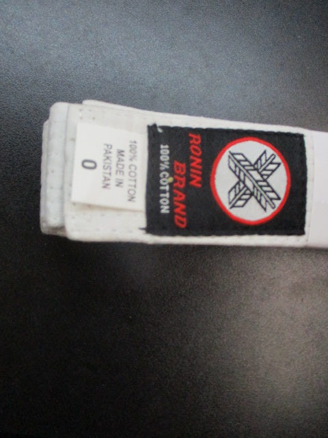 Used Robin Brand 100% Cotton White Karate Belt Size 0