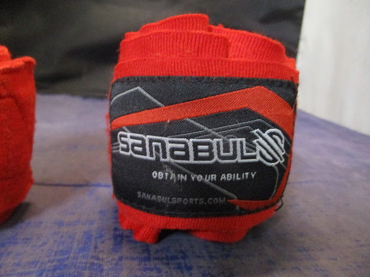 Used Sanabul Red Hand Wraps - 180"