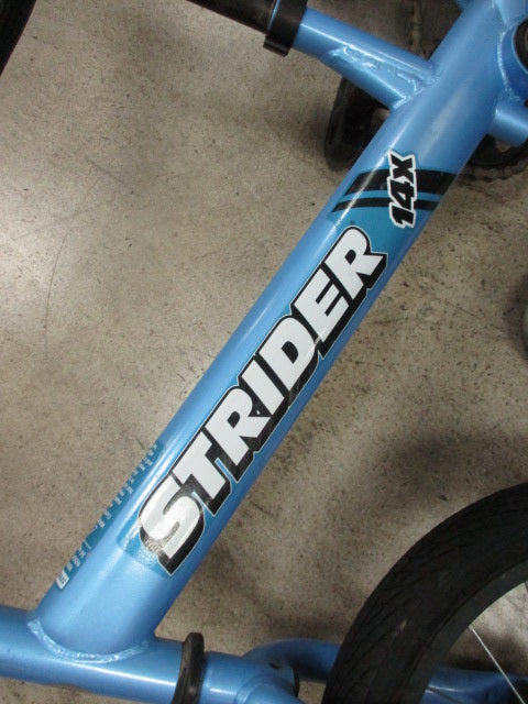 Load image into Gallery viewer, Used Strider 14X  Blue Balance Bike W/ Pedal Attachemnt
