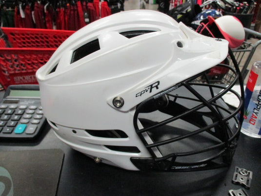 Used Cascade CPVr AdjustableWHITE Lacrosse Helmet