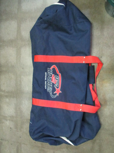 Load image into Gallery viewer, Used USA Hockey Large Duffle Bag - holes on bottom
