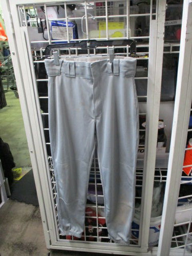 Used Russell Grey Open Bottom Pants Adult Size Medium - stained