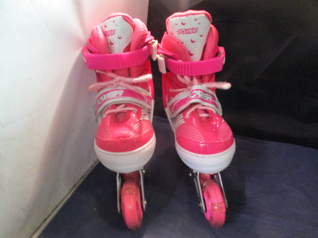 Load image into Gallery viewer, Used Power Pink Light-Up Wheels Inline Skates Kids Adjustable Size 31-34 (13-2)
