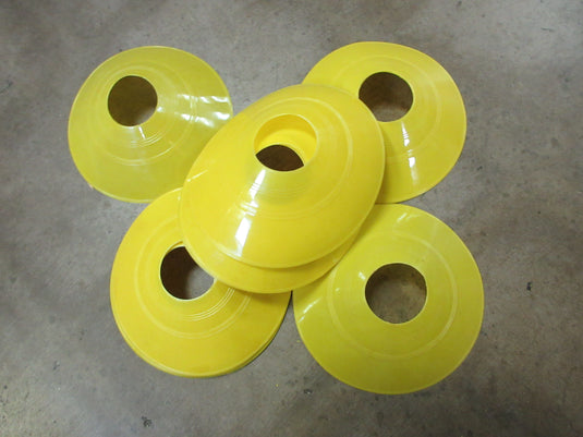 Used Yellow Flat Cones - Set of 12