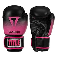 New Title Classic Crusade Boxing Bag Gloves - Pink/ Black - Large