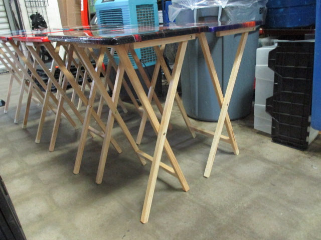 Load image into Gallery viewer, New Custom Made Epoxy ASU Wood Folding Table 19&quot;x15&quot; x26.5&quot;
