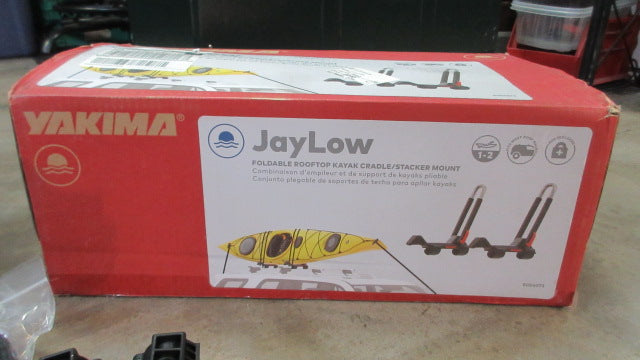 Load image into Gallery viewer, Used Yakima Jay Low Foldable Kayak Cradle Roof Rack Mount w/Foams
