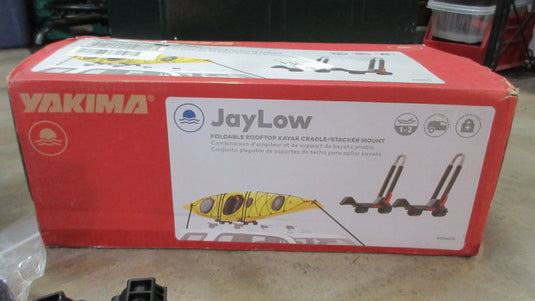 Used Yakima Jay Low Foldable Kayak Cradle Roof Rack Mount w/Foams