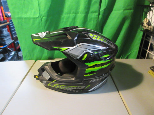 Used Gmax Dot Size Small Black/Green Motocross Helmet