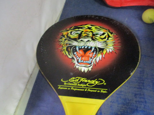 Used Ed Hardy Water Tennis / Paddle Set - 2 Paddles, Ball, Bag