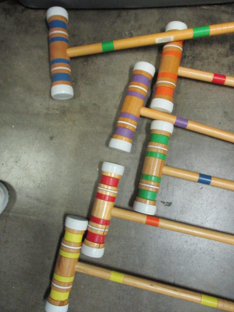 Load image into Gallery viewer, Used Quest Croquet 6 Player Set (One Mallet Cracked)
