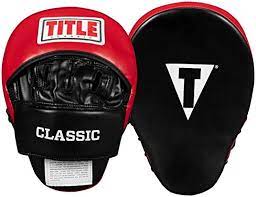 New Title Classic Charge Punch Mitts - Black/Red