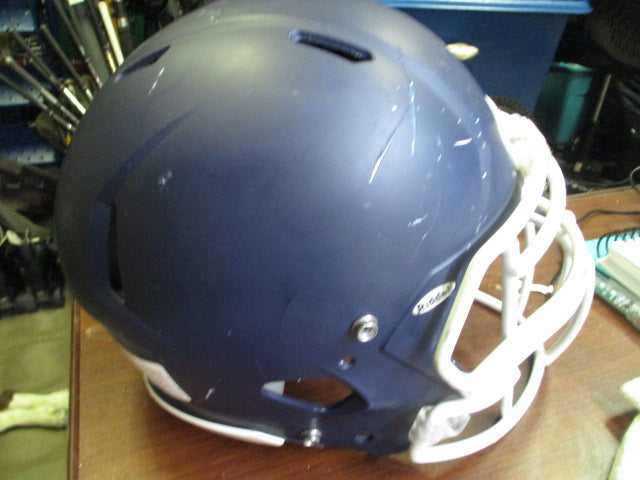 Load image into Gallery viewer, Used 2017 Riddell Navy Football Helmet Size Medium (Missing 1 Jaw Pad)
