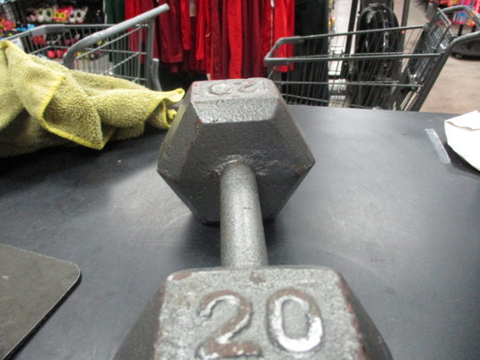 Used Cast Iron 20 LB Dumbbell