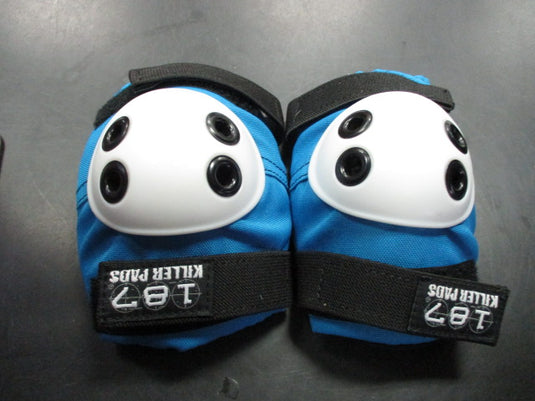 Used 187 Killer Pads Blue Size Junior Elbow Pads