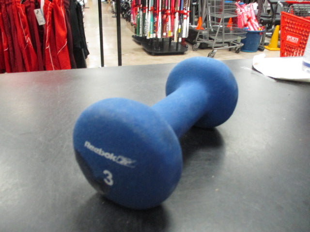 Load image into Gallery viewer, Used Reebok 3 Lb Blue Neoprene Dumbbell
